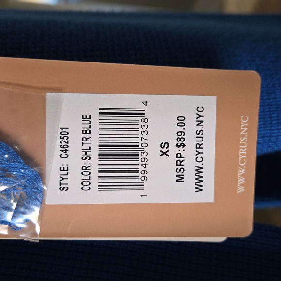 Cyrus Royal Blue Women's Cardigan NWT - Picture 6 of 7